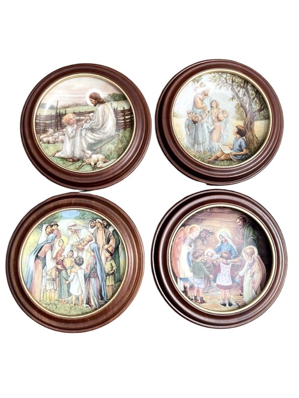 Bradford Exchange Set of 4 Religious Wall Art Plates – Smythe Frames vintage